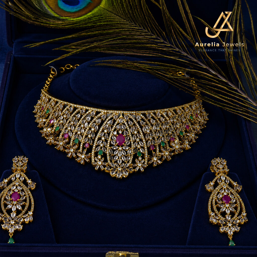 Aurelia Royal Ruby Choker Set