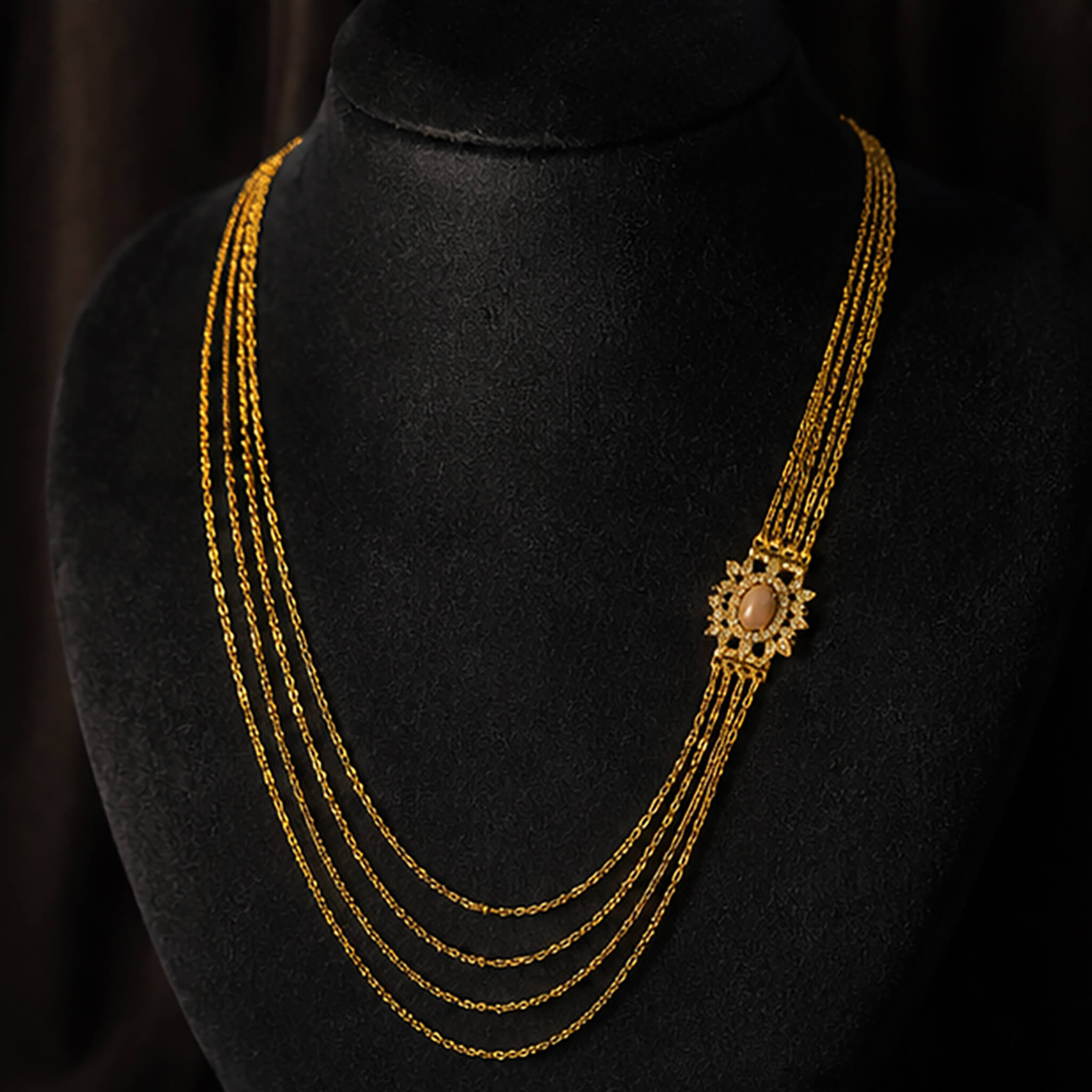Aurelia Royal Cascade Multi-Layer Long Chain