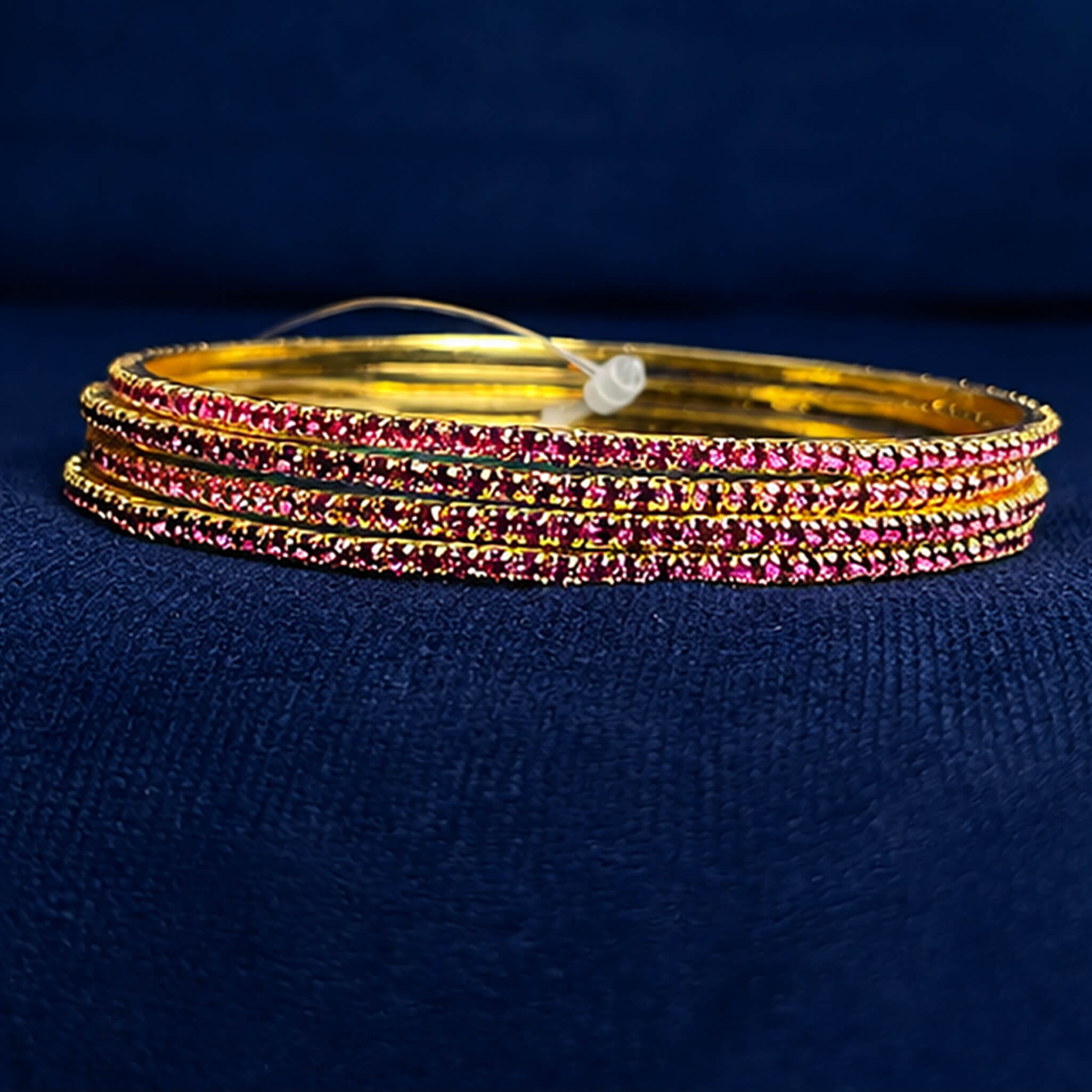 Aurelia Ruby Sparkle Bangles Set
