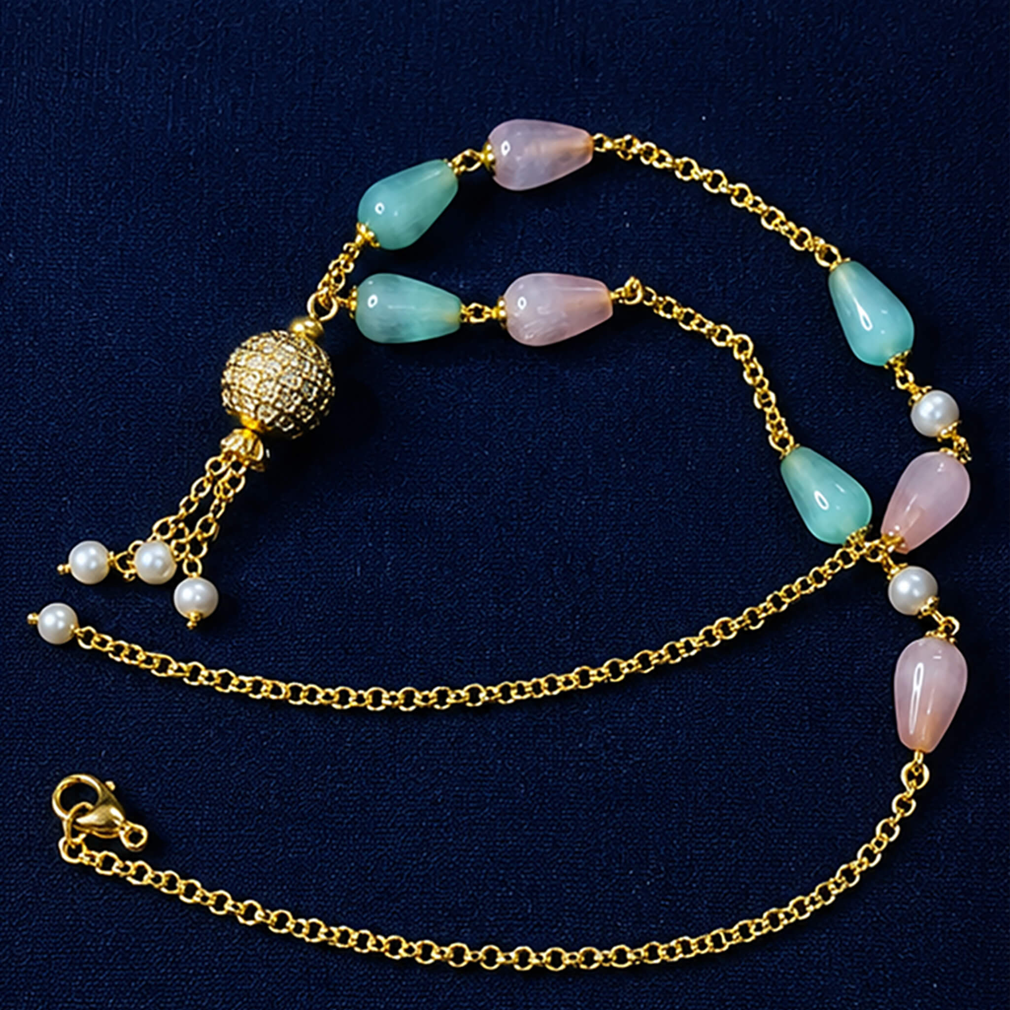 Aurelia Pastel Dewdrop Pendant Necklace