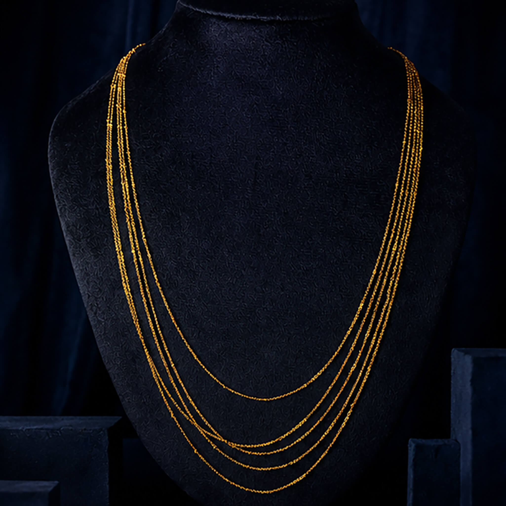 Aurelia Golden Cascade Multi-Layer Long Chain
