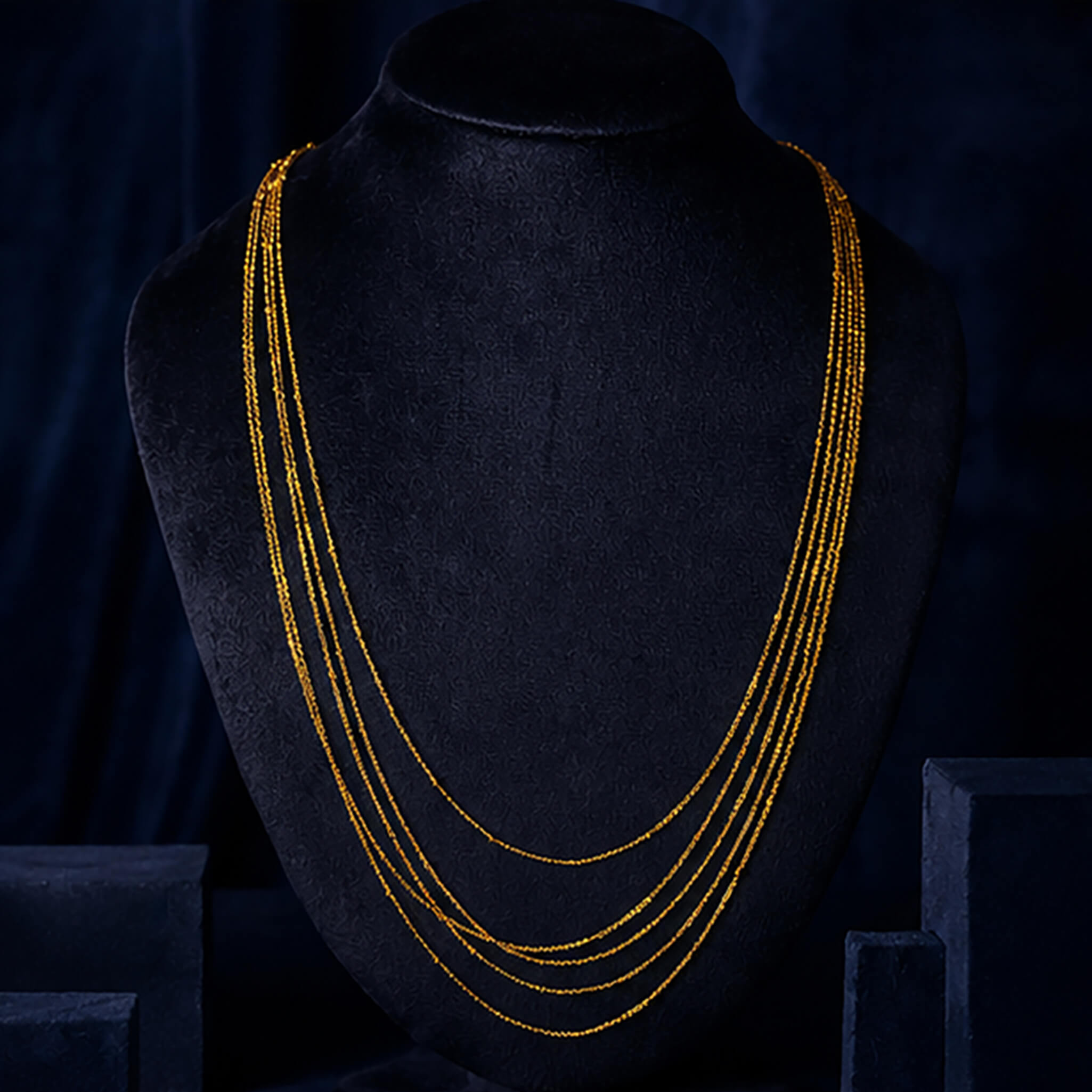 Aurelia Golden Cascade Multi-Layer Long Chain