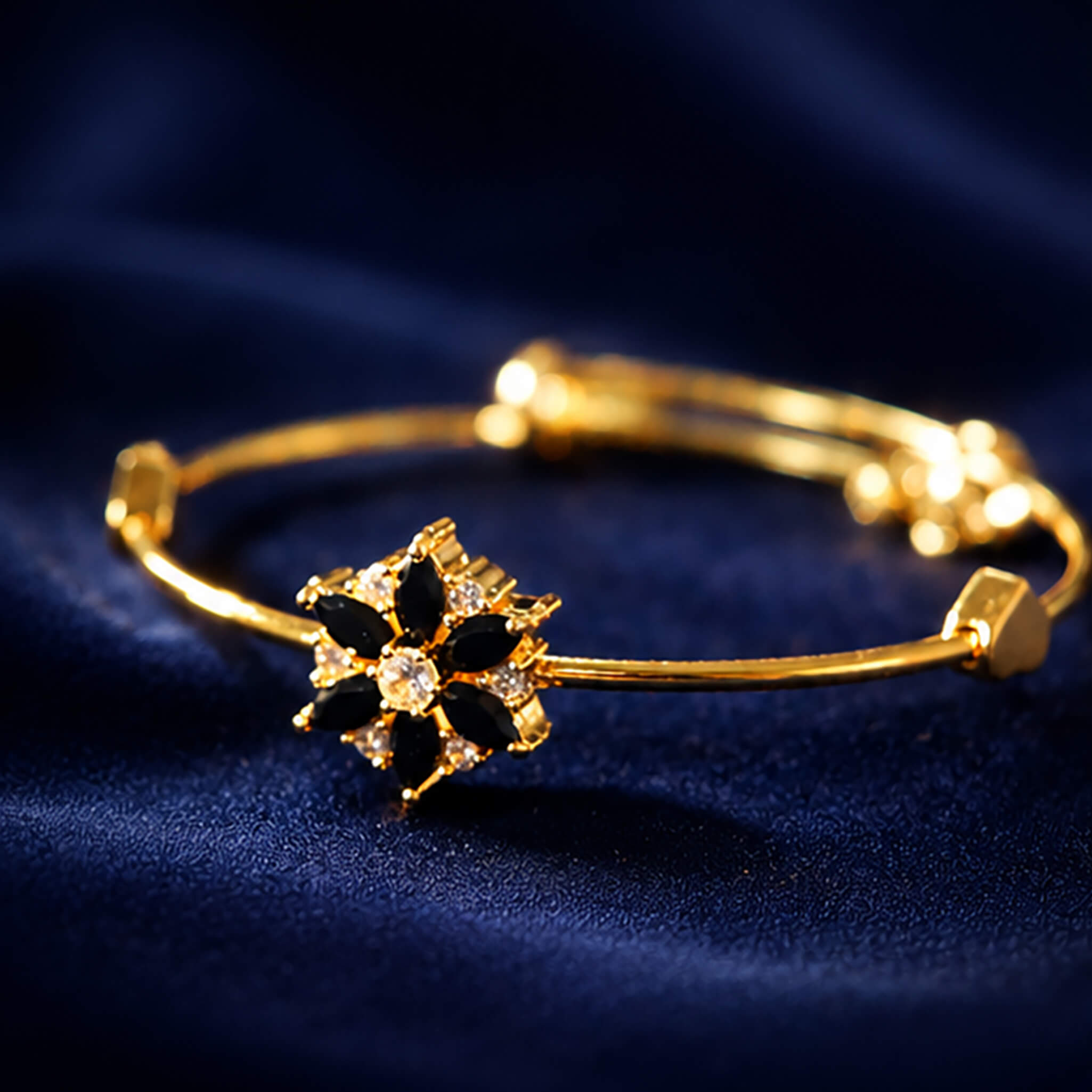 Aurelia Midnight Blossom Bracelet