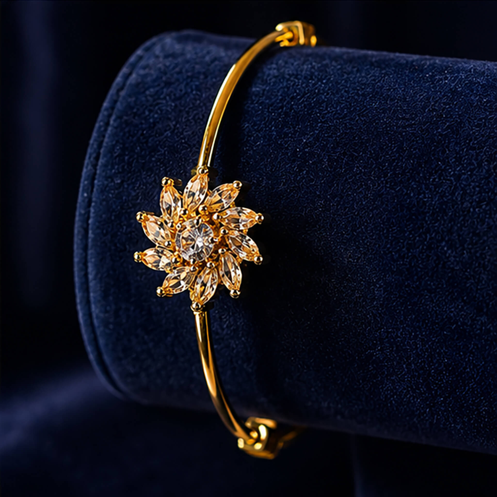 Aurelia Golden Blossom Crystal Bracelet