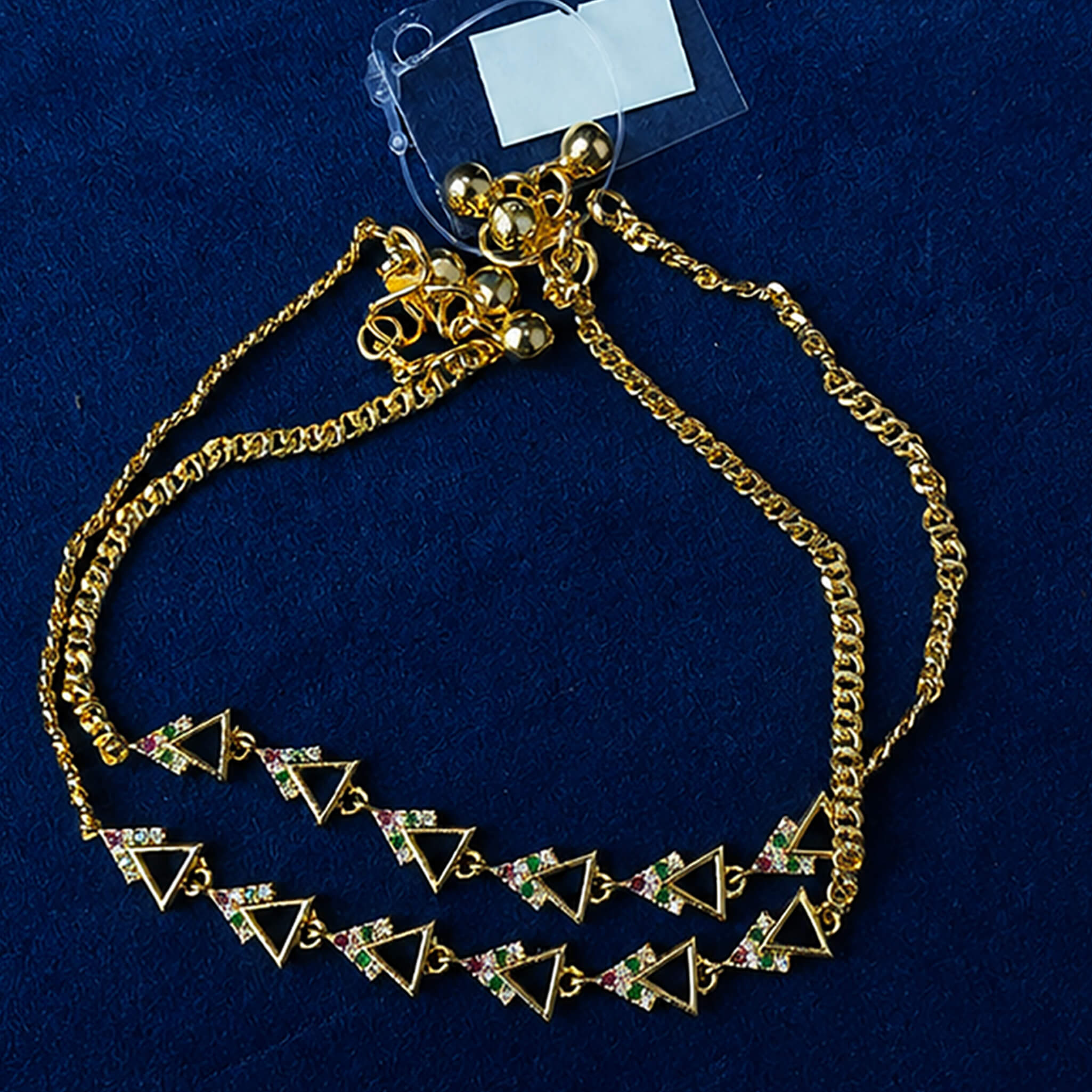 Aurelia Geometric Charm Anklet