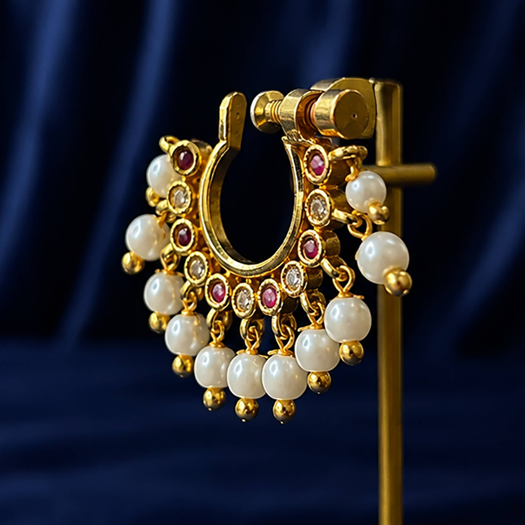 Aurelia Pearl Radiance Traditional Nose Ring