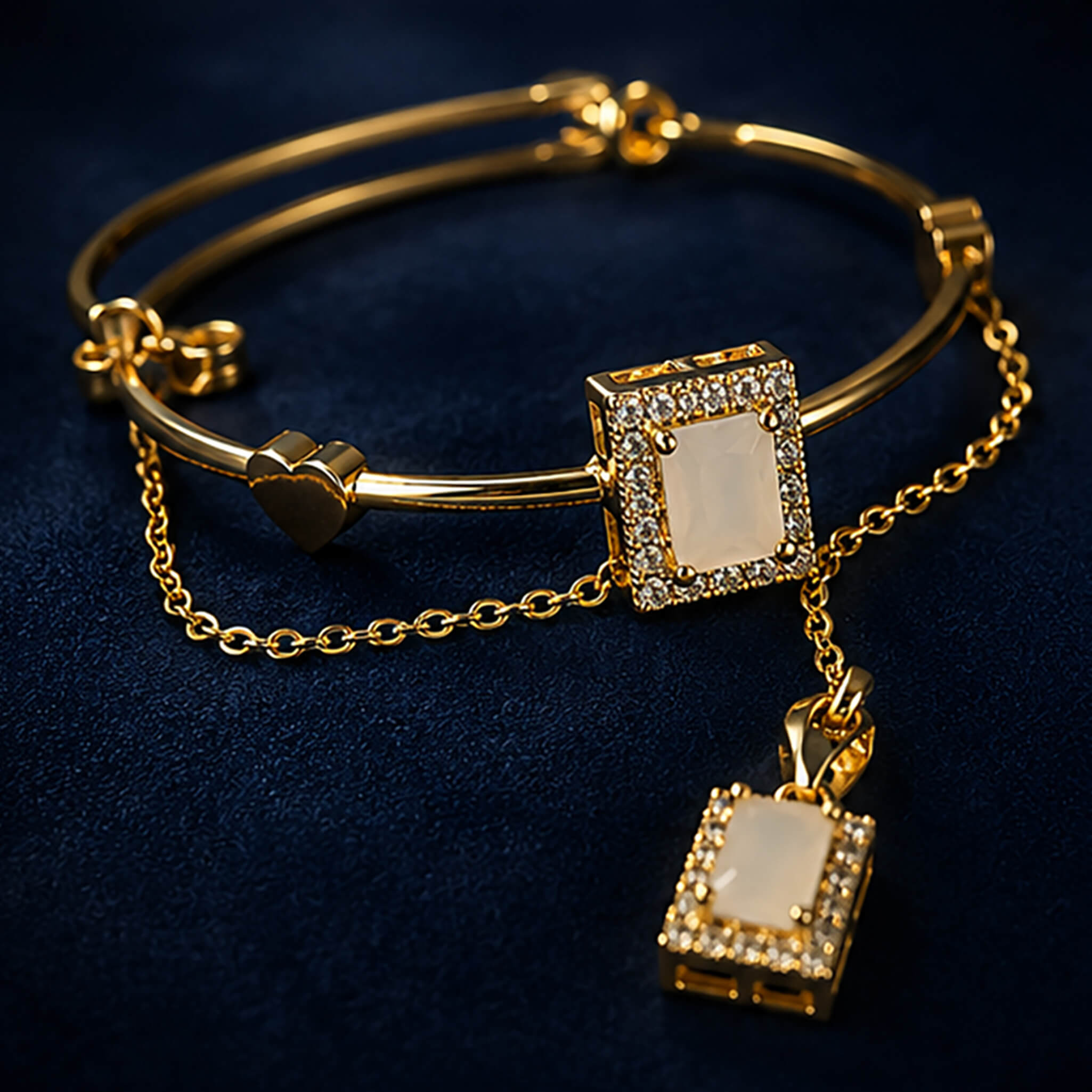 Aurelia Ivory Radiance Pendant & Earrings Set
