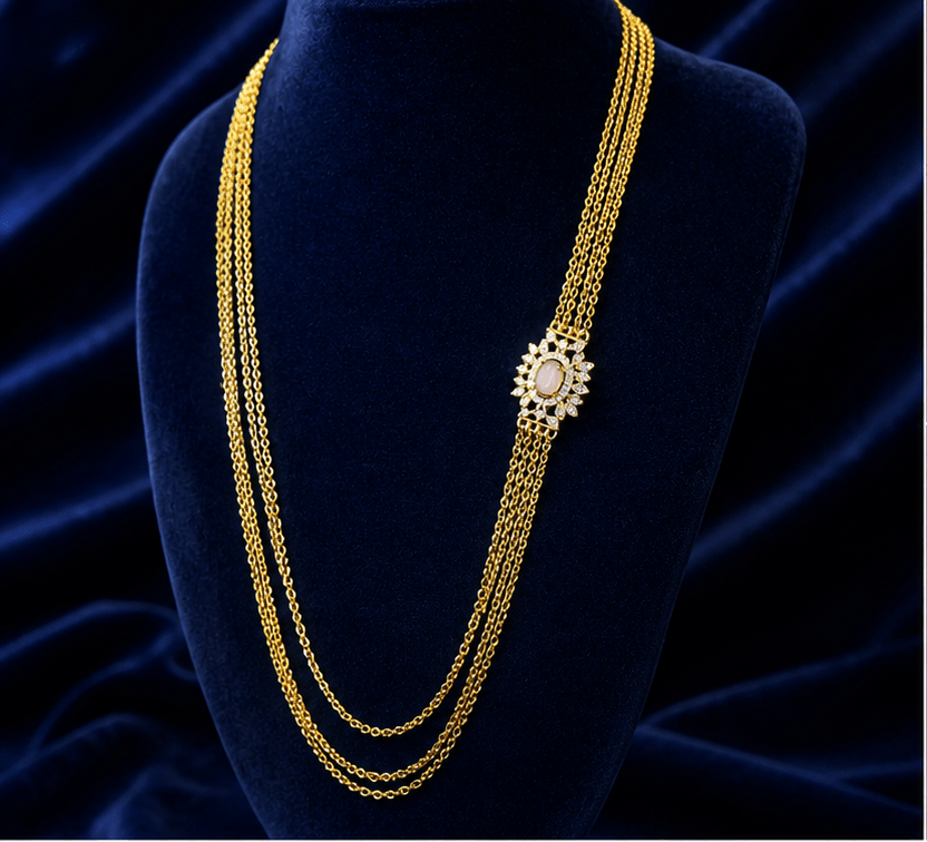 Aurelia Floral Pearl Multi-Layer Long Chain